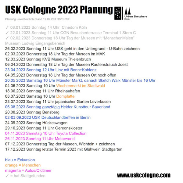 2023 | Termine Planung
