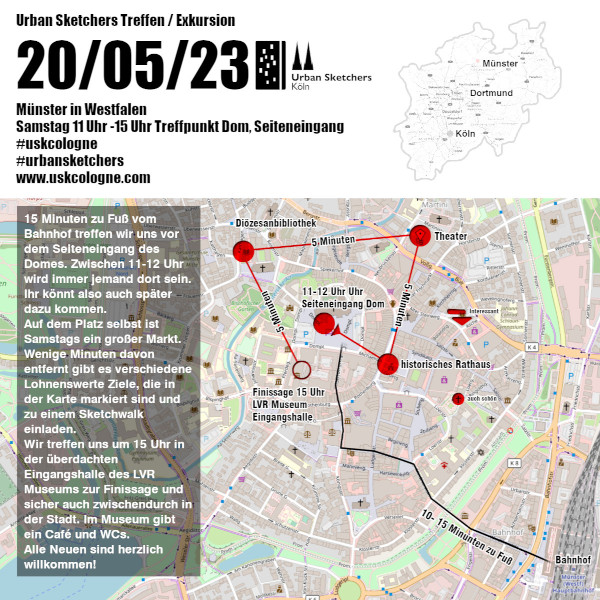 20.05.2023 | Exkursion nach Münster + Sketchwalk